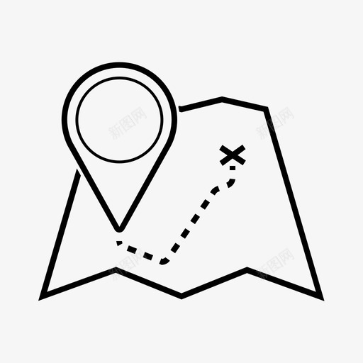 地图方向gps图标svg_新图网 https://ixintu.com gps 位置 地图 导航 方向