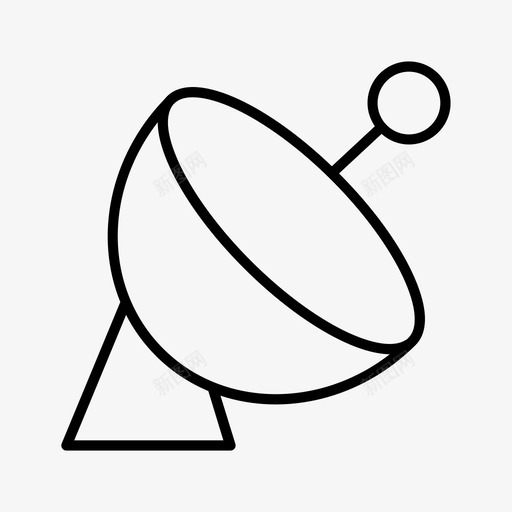 卫星碟天文太空图标svg_新图网 https://ixintu.com 传输 卫星碟 天文 太空 通讯封闭薄