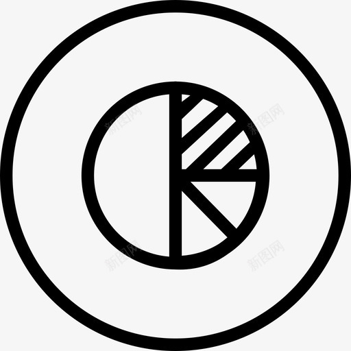 饼图分析图表图标svg_新图网 https://ixintu.com 分析 图表 类别圆线 统计 饼图