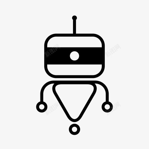 机器人人工未来主义图标svg_新图网 https://ixintu.com 人工 技术 智能 未来主义 机器人