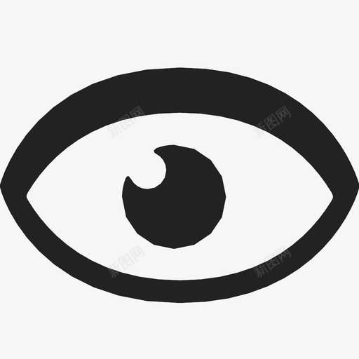 睁开眼睛看图标svg_新图网 https://ixintu.com 看 睁开眼睛