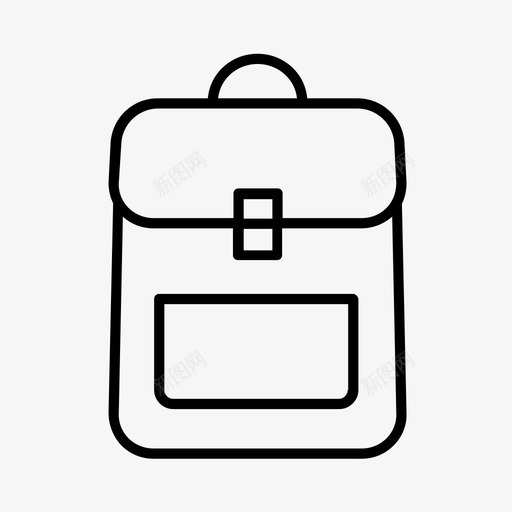背包书包教育图标svg_新图网 https://ixintu.com 书包 学校 教育 背包