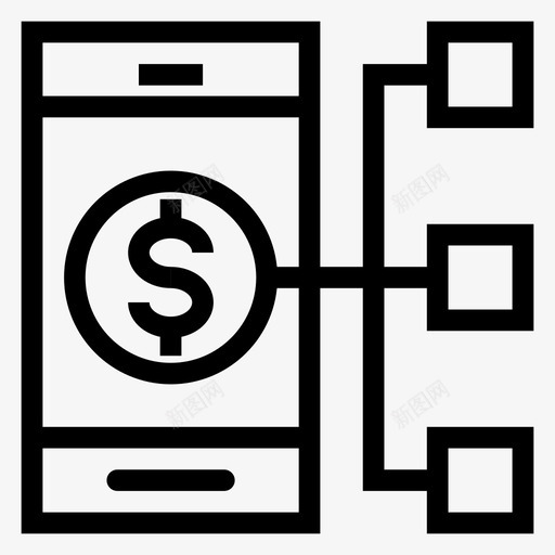 移动网络通信连接图标svg_新图网 https://ixintu.com 互联网 搜索引擎优化营销线图标 社交 移动网络 连接 通信
