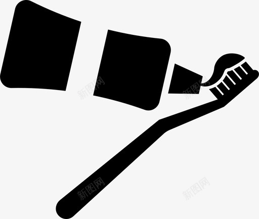 牙膏牙刷图标svg_新图网 https://ixintu.com 牙刷 牙膏