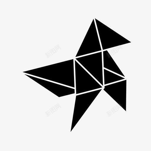 鸟儿童工艺品图标svg_新图网 https://ixintu.com 儿童 工艺品 折纸 日本传统 鸟