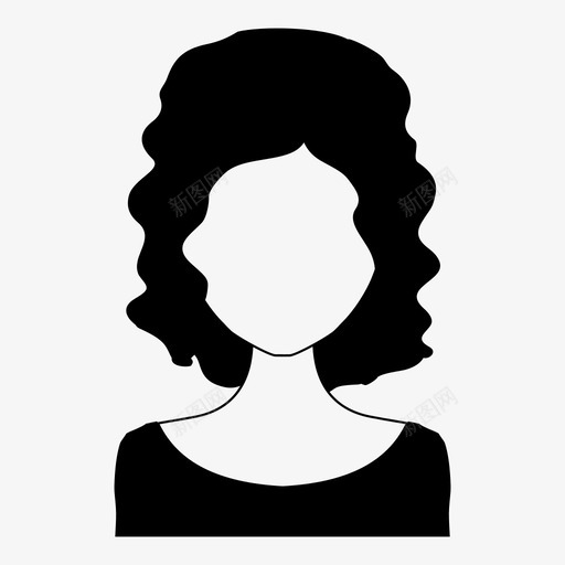 发型头像女人图标svg_新图网 https://ixintu.com 发型 头像 女人 女人发型