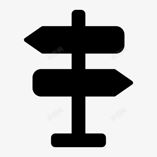 路标街道路牌图标svg_新图网 https://ixintu.com 位置图导航 街道 路标 路牌