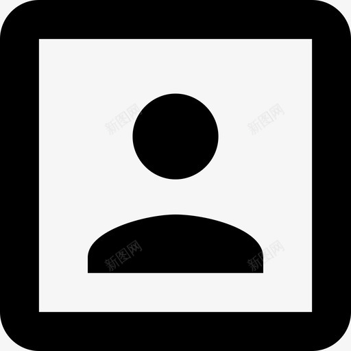 带框人像材料单色图标svg_新图网 https://ixintu.com 单色 带框人像 材料设计