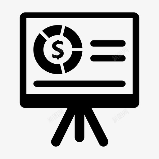 展示董事会饼图图标svg_新图网 https://ixintu.com 商业个人理财 展示 统计 董事会 销售报告 饼图