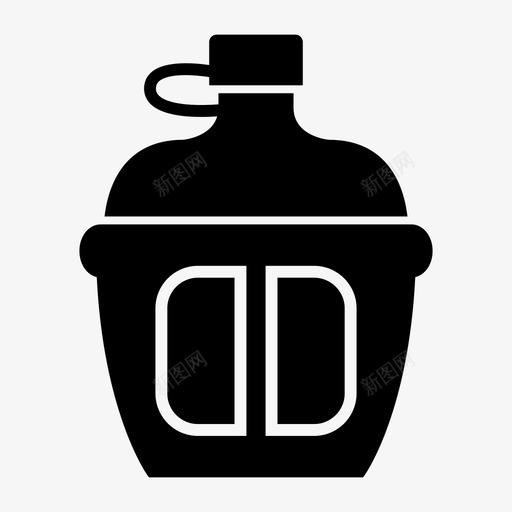 水瓶探险野营图标svg_新图网 https://ixintu.com 军事 探险 水瓶 野营