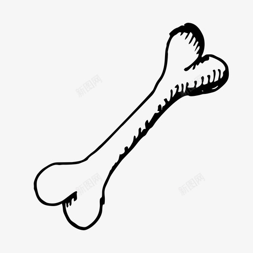 骨头狗狗玩具图标svg_新图网 https://ixintu.com 手绘 狗 狗玩具 素描 骨头