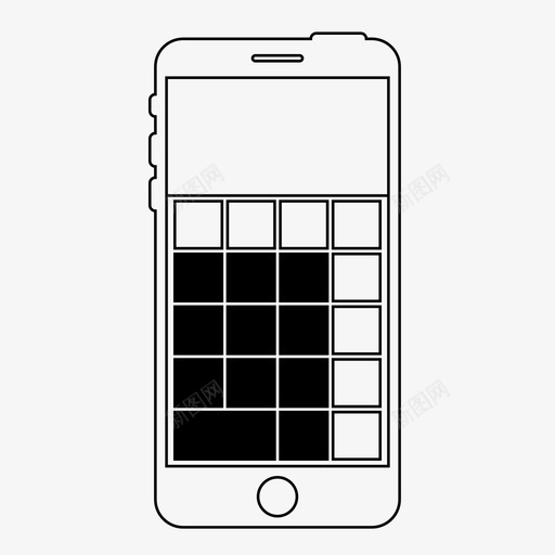 计算器应用程序数学移动图标svg_新图网 https://ixintu.com 数学 智能手机 移动 移动线框 计算器应用程序