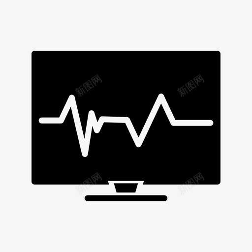 脉搏心电图心跳图标svg_新图网 https://ixintu.com 医疗 心电图 心跳 脉搏 脉搏率