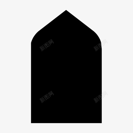 窗户阿拉伯花纹建筑图标svg_新图网 https://ixintu.com 伊斯兰图案 哥特式 尖拱 建筑 窗户 阿拉伯花纹