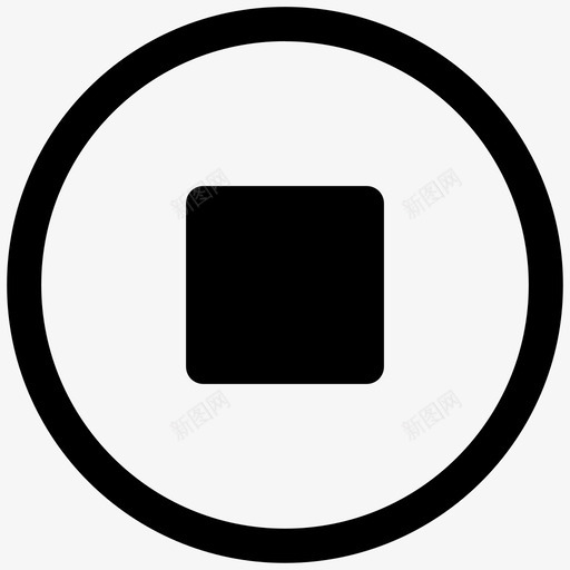 停止按钮带圆圈图标svg_新图网 https://ixintu.com 停止 带圆圈 按钮 方形 暂停