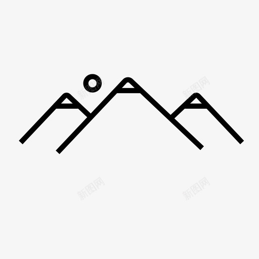 山徒步图标svg_新图网 https://ixintu.com 山 徒步