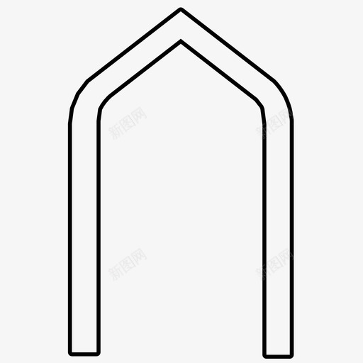 门阿拉伯花纹建筑图标svg_新图网 https://ixintu.com 伊斯兰图案 哥特式 尖拱 建筑 门 阿拉伯花纹