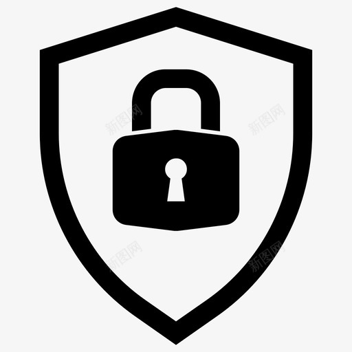 安全锁护盾图标svg_新图网 https://ixintu.com 安全 护盾 锁