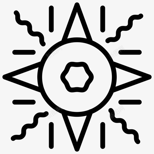 太阳炎热夏天图标svg_新图网 https://ixintu.com 夏天 天气 太阳 炎热