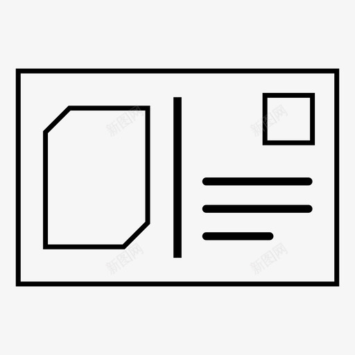 明信片信件邮件图标svg_新图网 https://ixintu.com 信件 信箱 旅行 明信片 邮件 邮票