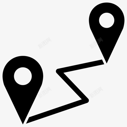 路线目的地路线图图标svg_新图网 https://ixintu.com 材料 目的地 路线 路线图