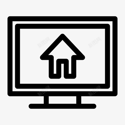 家用显示器电脑桌面图标svg_新图网 https://ixintu.com 外壳 家用显示器 屏幕 桌面 电脑