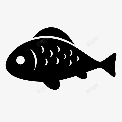 鱼动物海鱼图标svg_新图网 https://ixintu.com 动物 海鱼 鱼