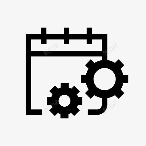 日历设置预订机制图标svg_新图网 https://ixintu.com 小图标集2商务店财务 日历设置 日程表 机制 预订