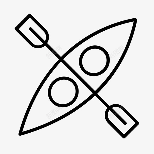 双人皮划艇露营独木舟图标svg_新图网 https://ixintu.com 双人皮划艇 独木舟 荒野 露营