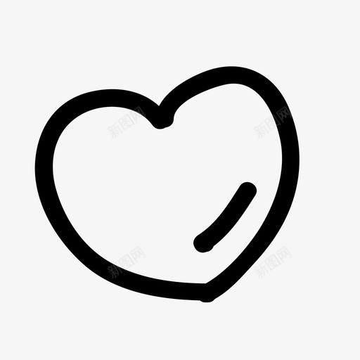喜欢画心图标svg_新图网 https://ixintu.com 喜欢 心 画 素描