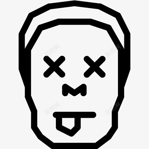 死僵尸脸游戏结束图标svg_新图网 https://ixintu.com 死僵尸 游戏结束 脸