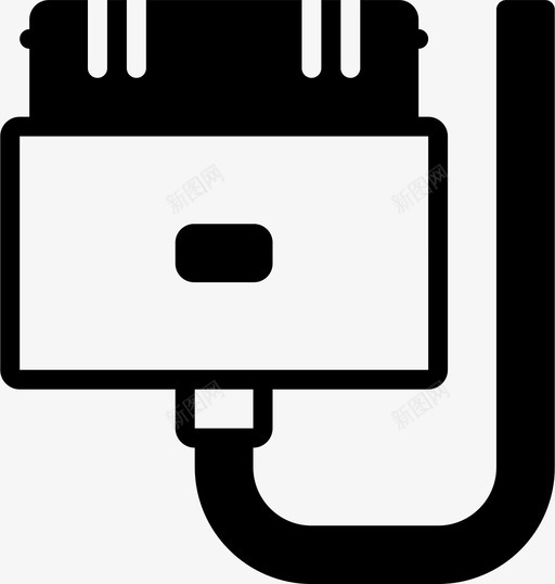 电缆连接器iphone图标svg_新图网 https://ixintu.com iphone smashicons连接器 实心电缆 电缆 连接器