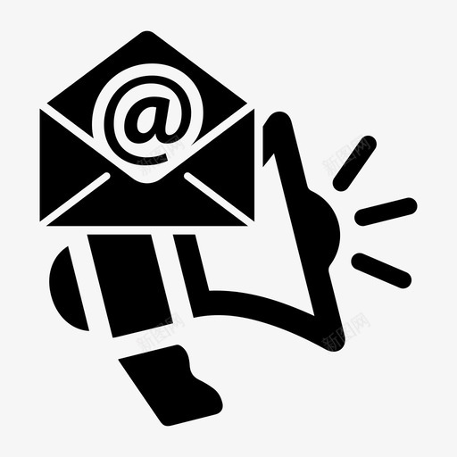 电子邮件营销广告商业图标svg_新图网 https://ixintu.com 商业 广告 扩音器 搜索引擎优化互联网营销 电子邮件营销