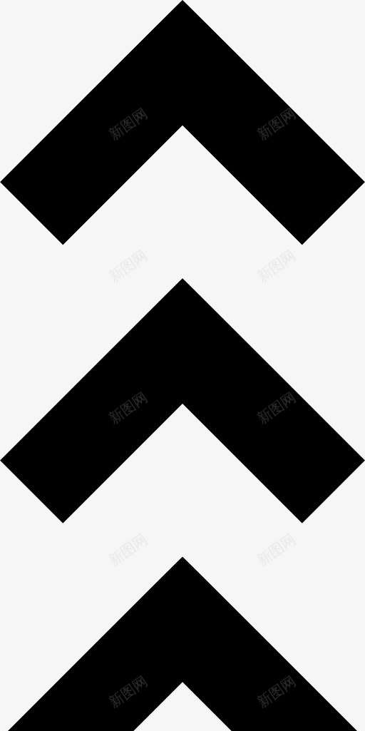 V形向上V形三箭头图标svg_新图网 https://ixintu.com V形 V形向上 三个V形 三箭头