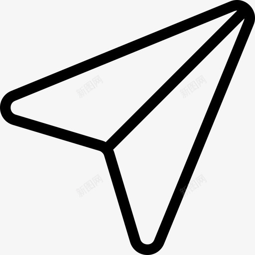 纸飞机飞行邮件图标svg_新图网 https://ixintu.com 信息 夏普图标24像素网格1倍笔划 折纸 纸飞机 邮件 飞行