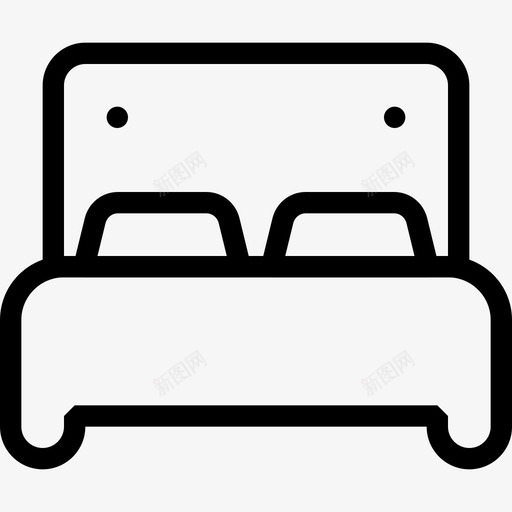 床卧室舒适图标svg_新图网 https://ixintu.com 卧室 双人床 夏普图标24像素网格1倍笔划 床 睡眠 舒适 酒店客房