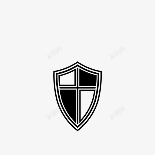 盾牌防御武器图标svg_新图网 https://ixintu.com 剑和武器 武器 盾牌 防御