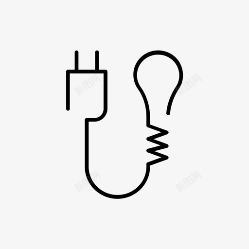 电能清洁插头图标svg_新图网 https://ixintu.com 可再生能源 插头 清洁 清洁能源 电力 电能