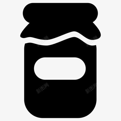 果酱甜点食物图标svg_新图网 https://ixintu.com 厨房 果酱 甜点 罐子 超市 食物