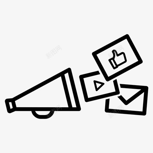 营销活动公告发布图标svg_新图网 https://ixintu.com 公告 发布 社交媒体 社交媒体活动大纲 营销活动