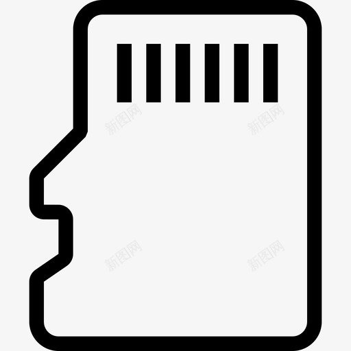 微型存储卡闪存microsd图标svg_新图网 https://ixintu.com microsd sd卡 sd存储卡 sharpicons24px网格1px笔划 存储器 微型存储卡 闪存
