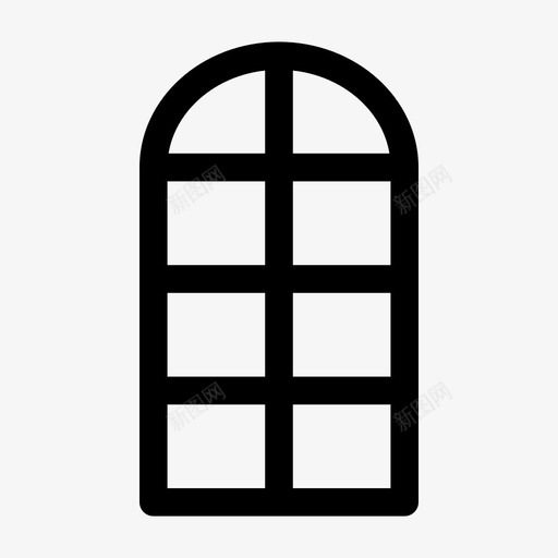 窗户玻璃窗主窗图标svg_新图网 https://ixintu.com 主窗 玻璃窗 窗户 窗框 纯线条