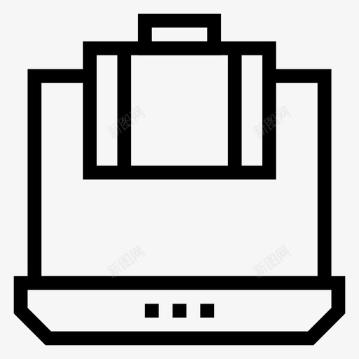 投资组合包公文包图标svg_新图网 https://ixintu.com 公文包 包 手提箱 投资组合 搜索引擎优化营销线图标