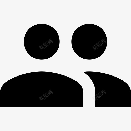 两个人材料单色图标svg_新图网 https://ixintu.com 两个人 单色 材料设计