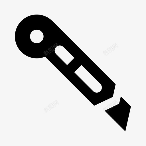 纸刀刀片切割图标svg_新图网 https://ixintu.com 刀片 切割 办公 办公材料雕刻 纸刀
