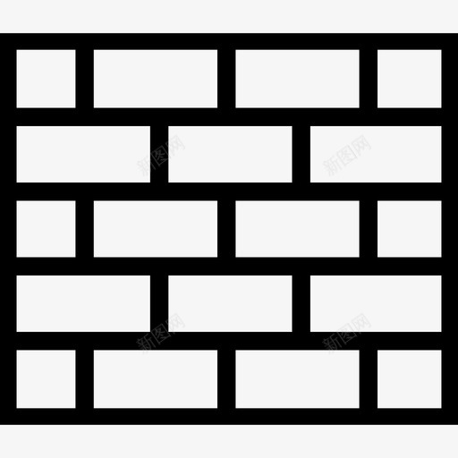 墙砖建筑图标svg_新图网 https://ixintu.com 墙 建筑 砖 网线