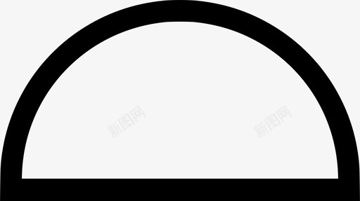 半圆多边形形状图标svg_新图网 https://ixintu.com 半圆 多边形 形状