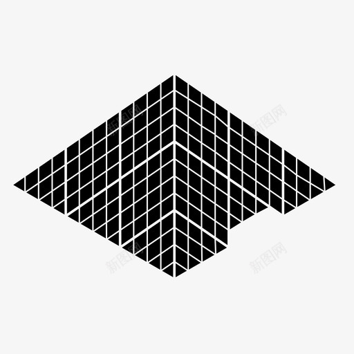 卢浮宫建筑地标图标svg_新图网 https://ixintu.com 博物馆 卢浮宫 地标 巴黎 建筑 金字塔