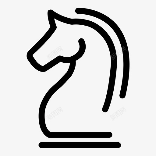 骑士商业战略国际象棋战略图标svg_新图网 https://ixintu.com 商业战略 国际象棋战略 战略 线图标 骑士