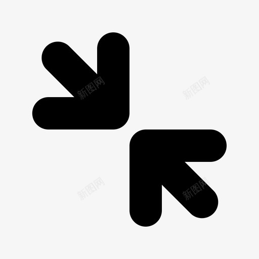 折叠关闭退出全屏图标svg_新图网 https://ixintu.com 关闭 圆角边缘 折叠 退出全屏